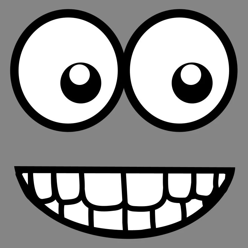 Visage comique drôle (Crazy & Cool) - Smiley