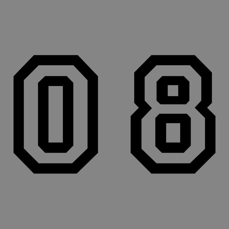 number - 08 - zero eight