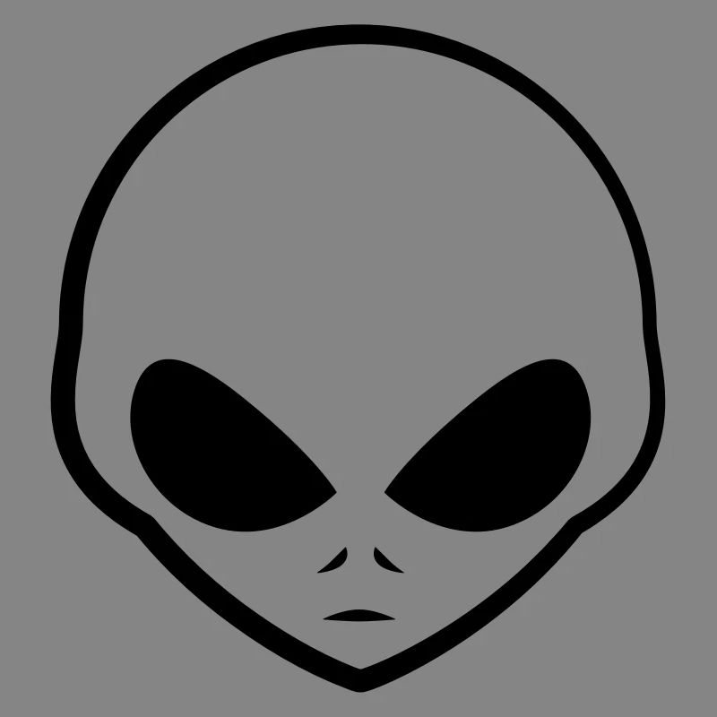 Kopf Logo Alien cool gris