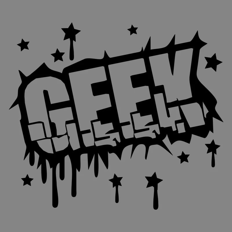 Geek Zerbrochenes Graffiti Design