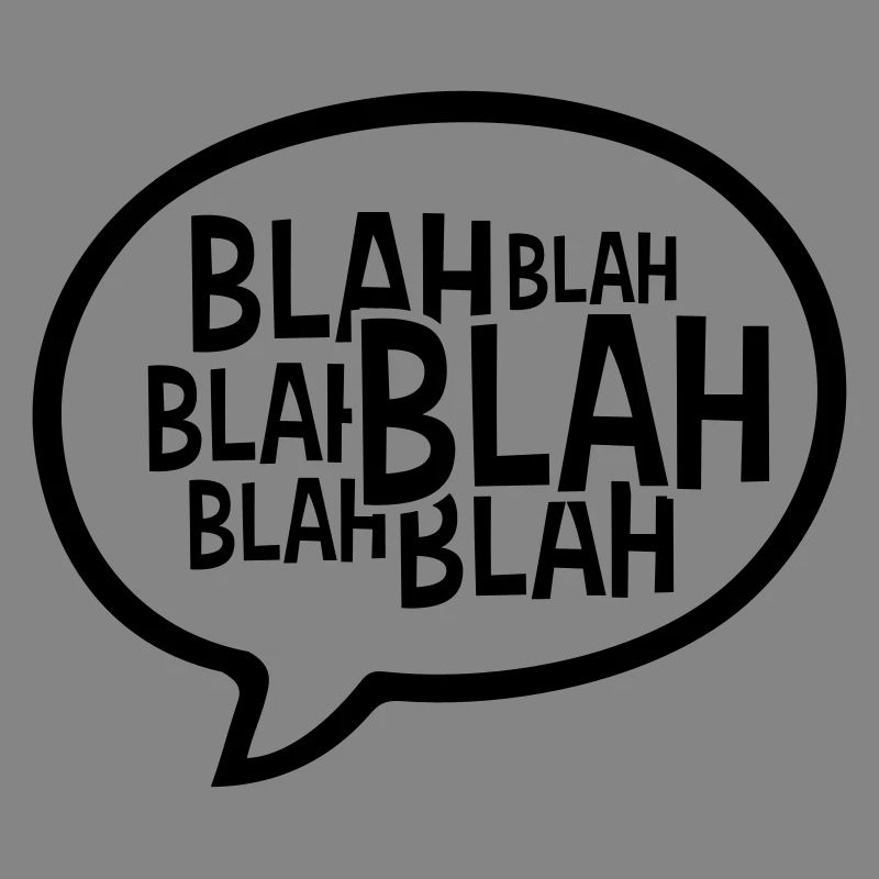 Comic speech bubble blah