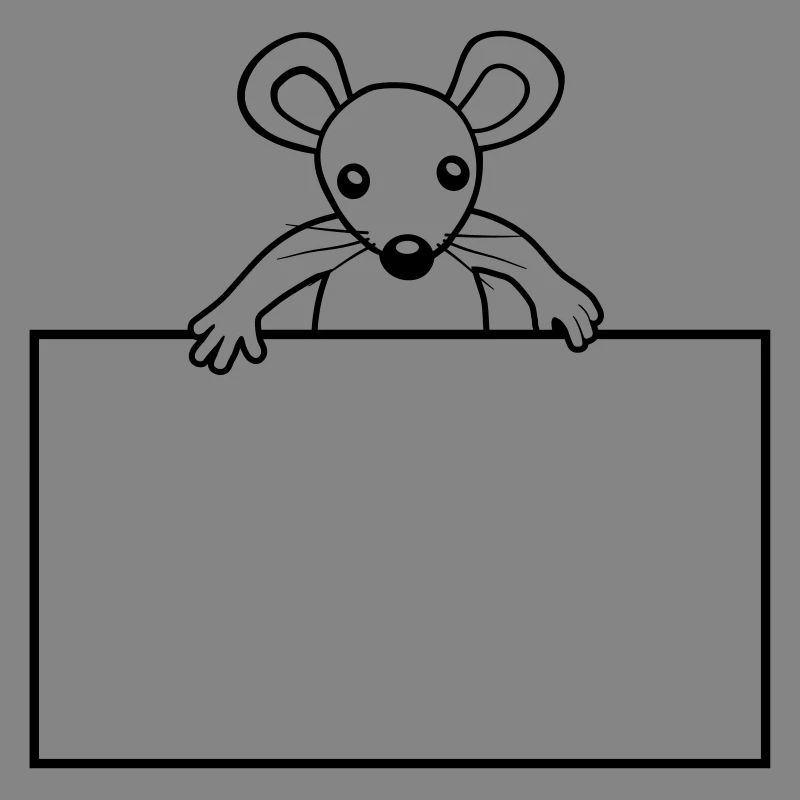 Schild mit Maus