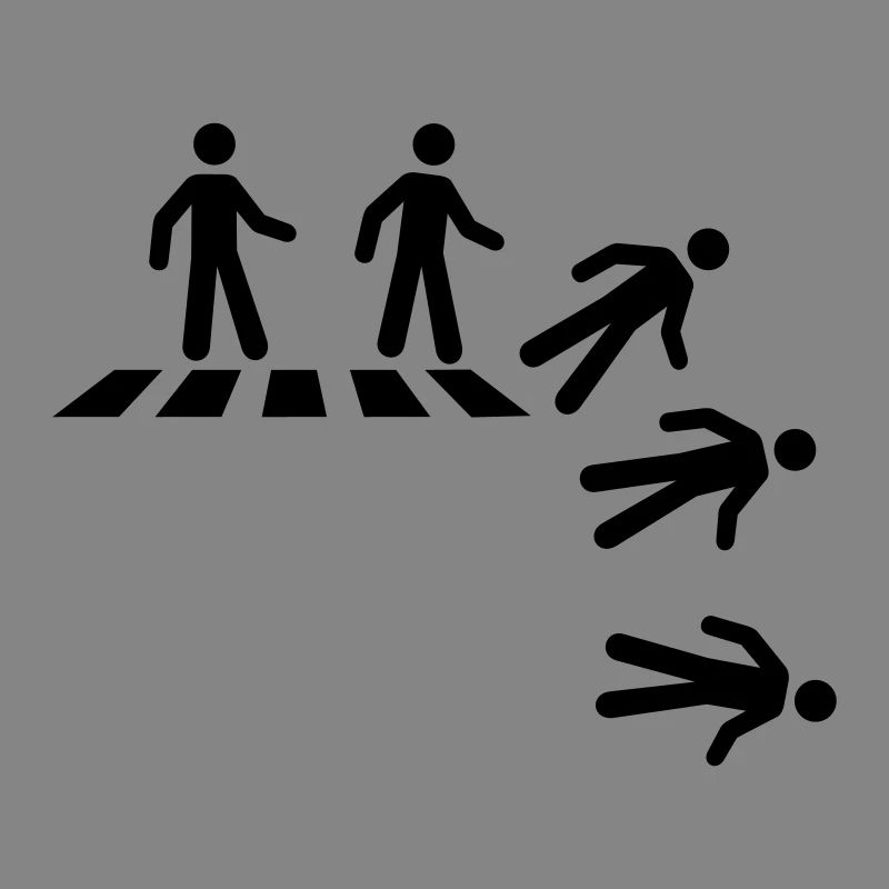 Strichmännchen am Zebrastreifen