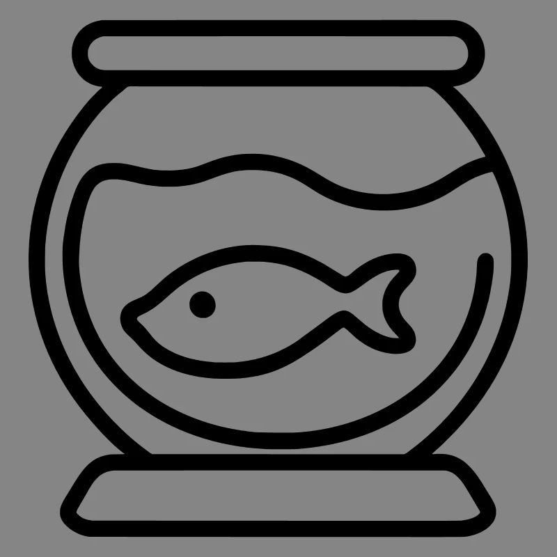 Icône de poisson - Conception de contour noir simple