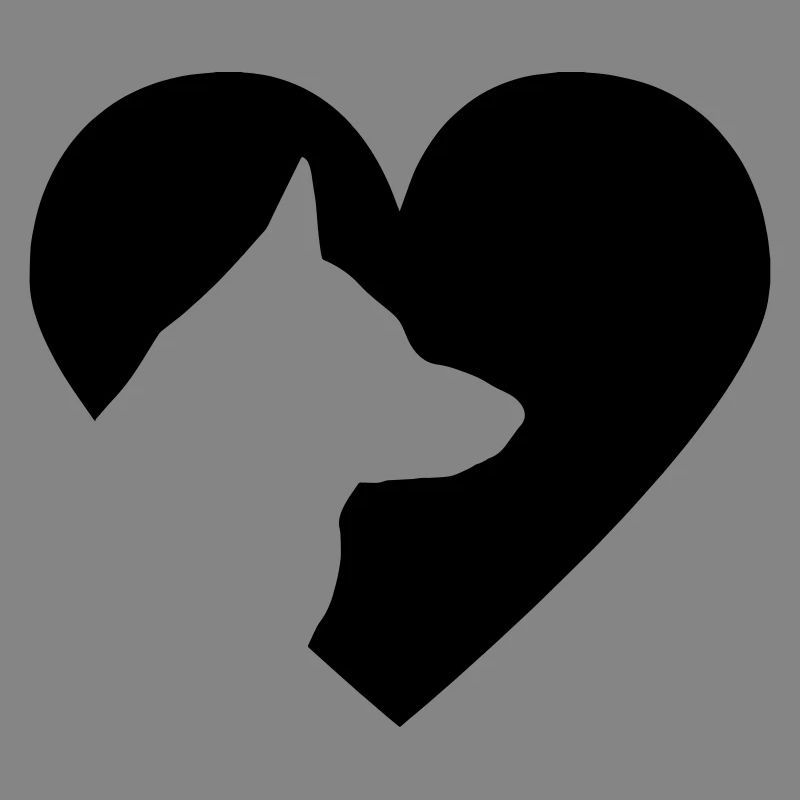 Herz mit Schäferhund Vector