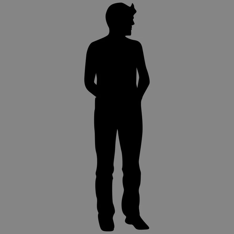 Mann Körper Silhouette Vektor-Design