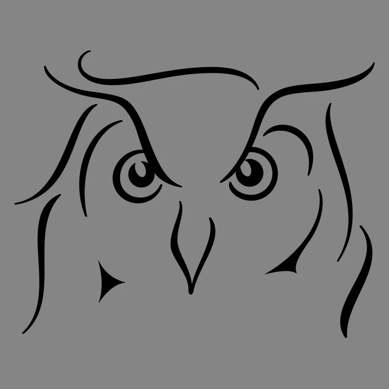 Uhu - Strichzeichnung Geschenkidee Geschenk