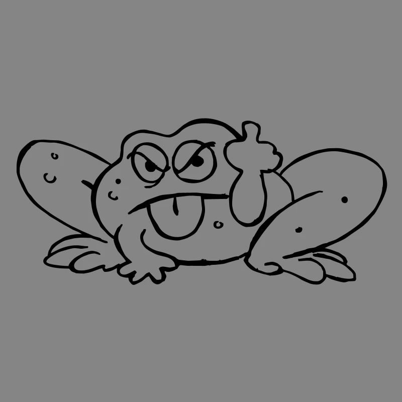 Crapeaud pulls the tongue