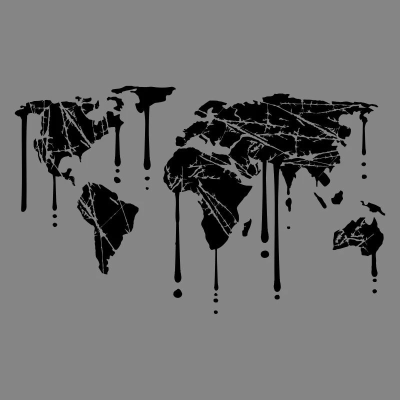 graffiti drops scratch earth globe map cracks p