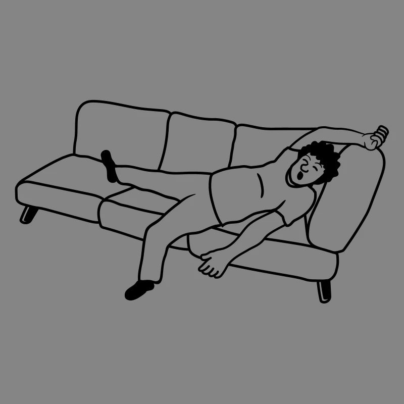 Couch sleeping man