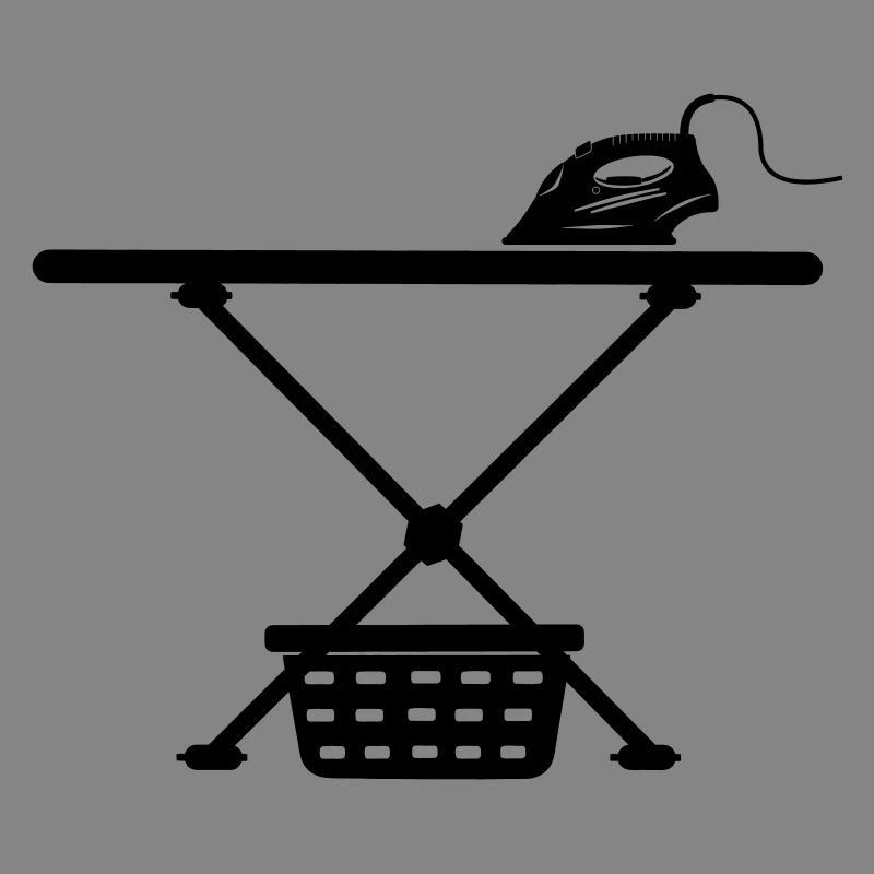 Iron srichplak and laundry basket