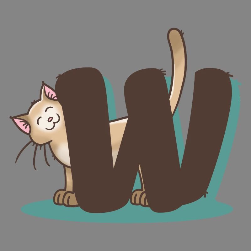 Cat Letter W