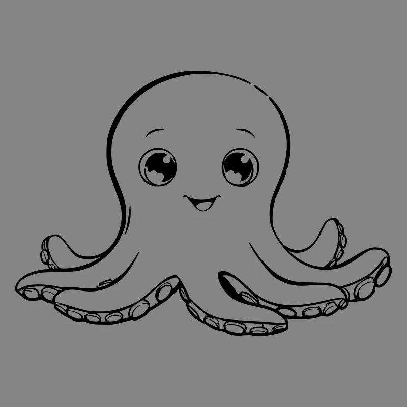 Okotpus mignon comme illustration vectorielle
