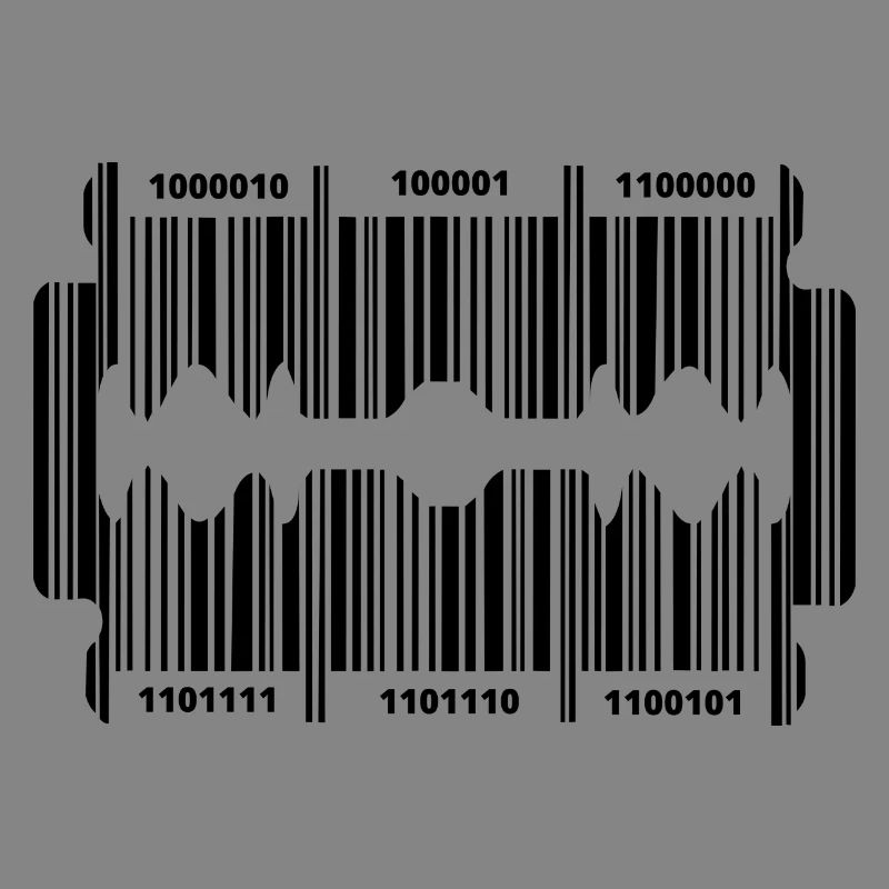 Rasierklinge mit geheim Code