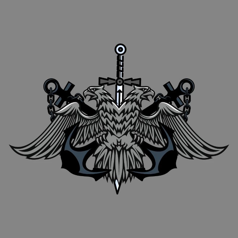 Twin Eagle Crest with Sword