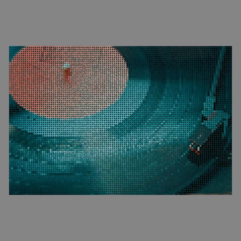 Turntable in a curvy pattern