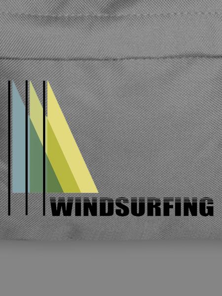 Windsurfing lettering with graphics