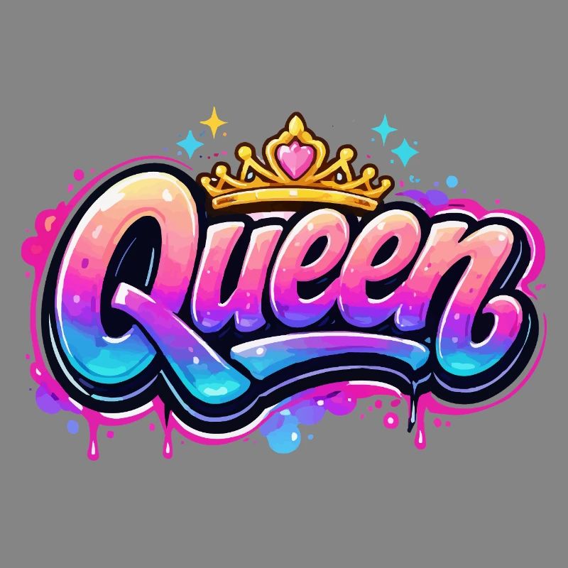 Queen Graffiti Crown Design