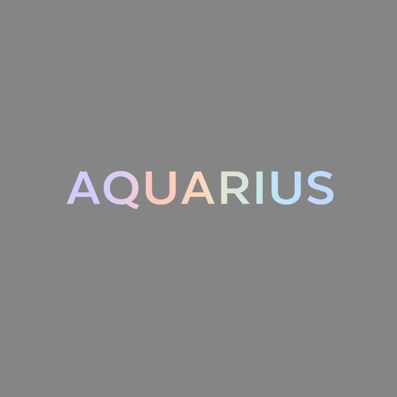 Pastel Aquarius Gradient Typography