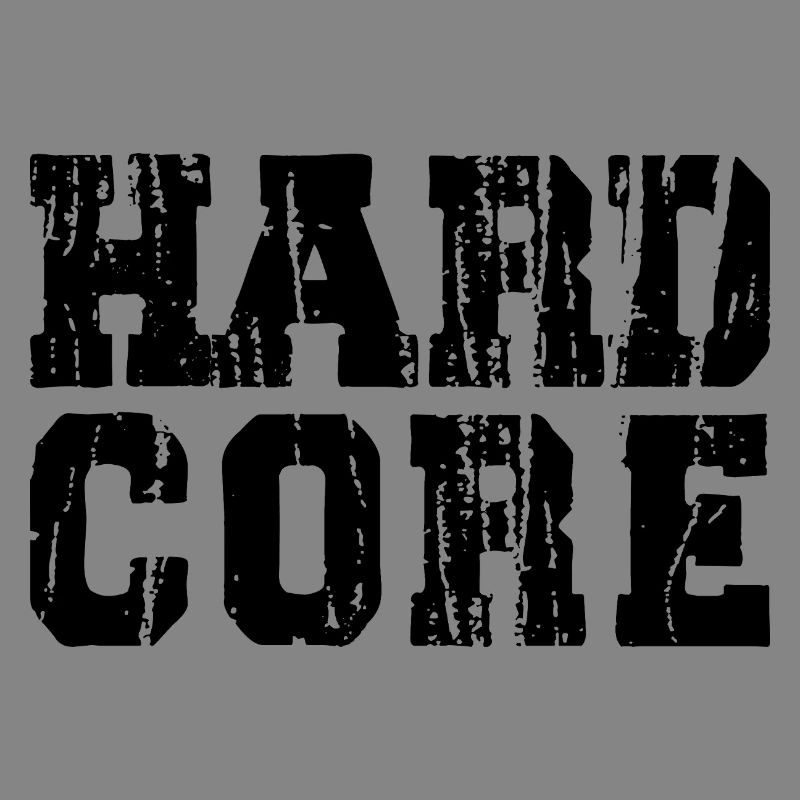 Hardcore Distressed and Bold Typography Logo