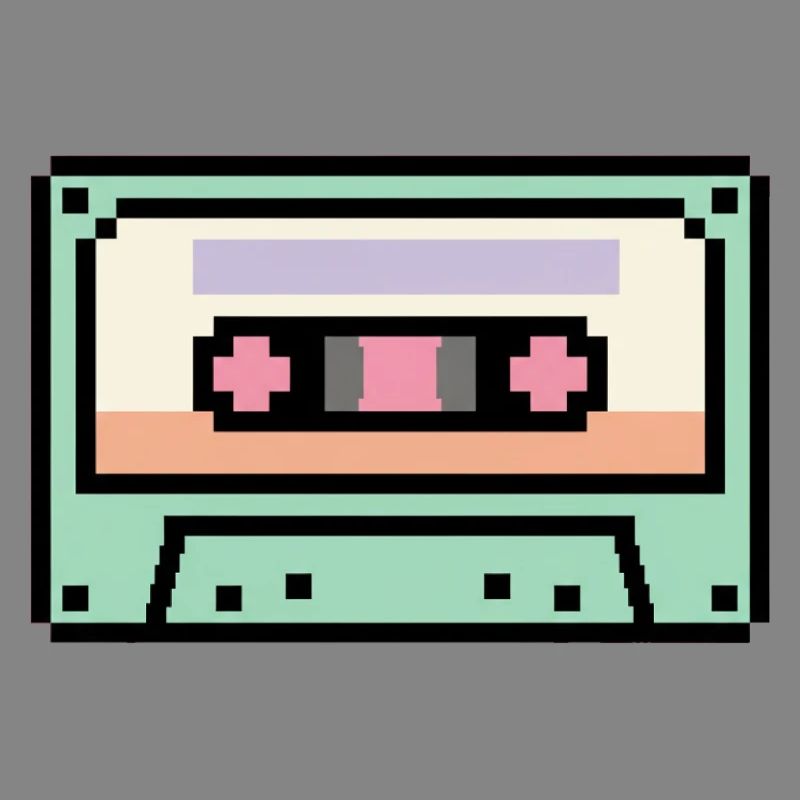Retro 8-Bit-Pixel-Art-Kassette