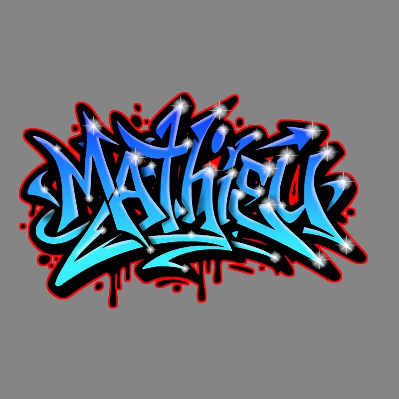 Mathieu Graffiti Neon Printable on Textile