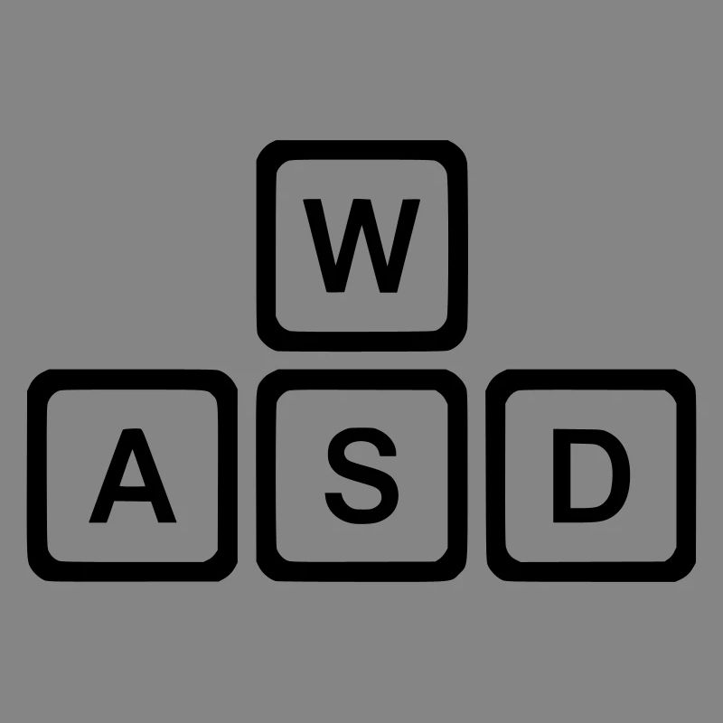 WASD Keys PC Gaming Nerd Vector