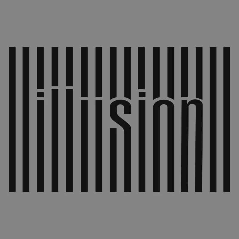 Illusion Barcode Textkunst