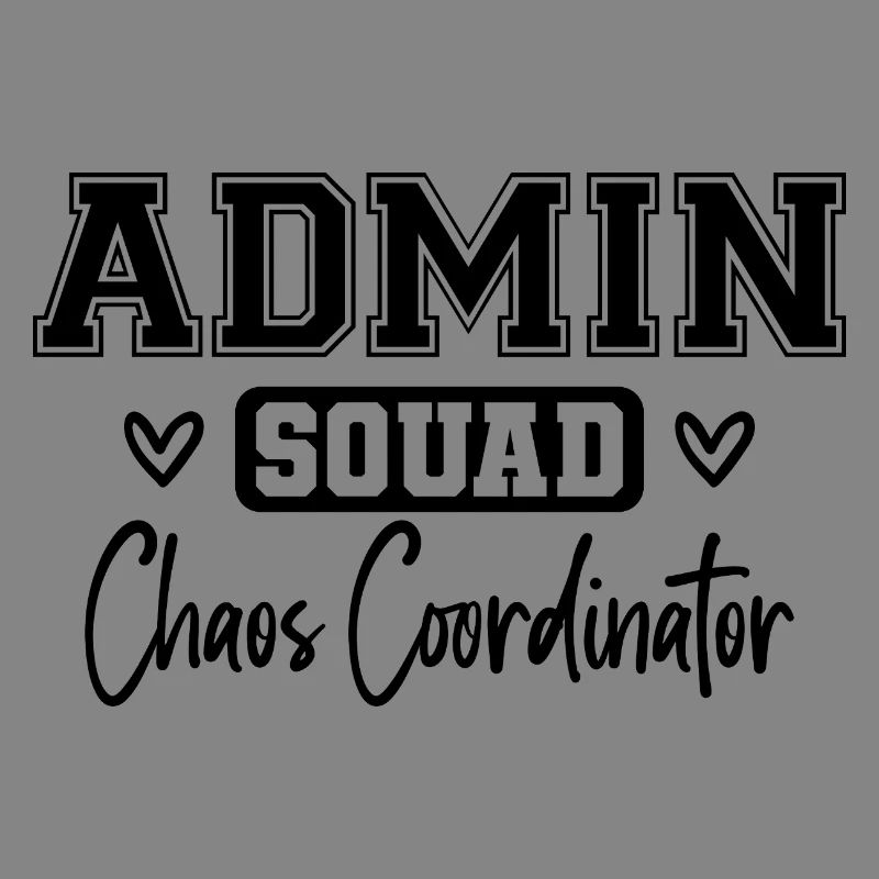 Admin Squad: Farbig Retro Büroteam Geschenk