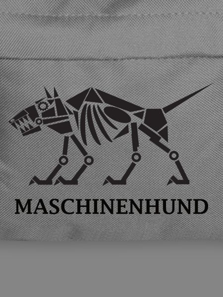 Maschinenhund mit Text