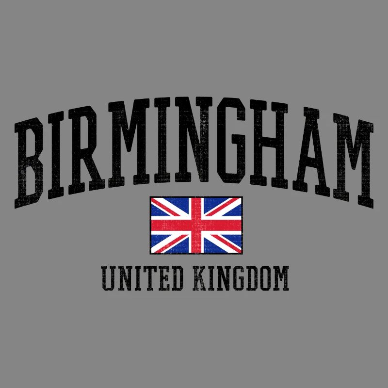 Conception de Birmingham avec drapeau britannique