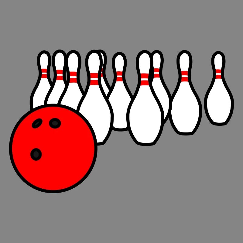 Bowling ball with pins