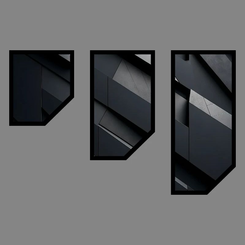 Geometric Dark Facade Pattern