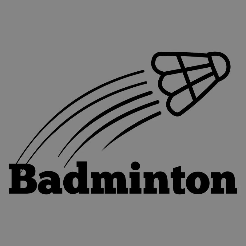 Badmintontext mit hochfliegendem Shuttle