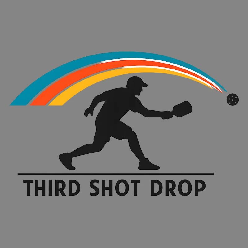 Third Shot Drop Badminton Silhouette