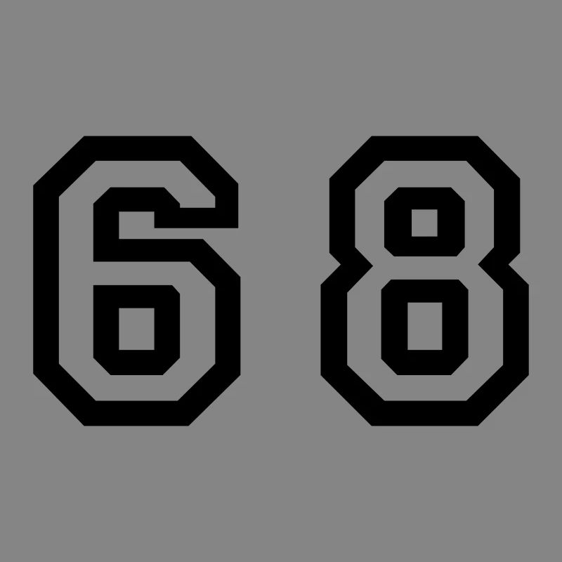 Number - 68 - Sixty Eight