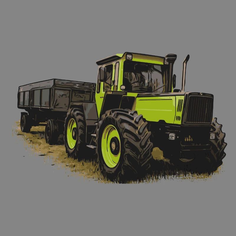 MB trac 1600 turbo with trailer