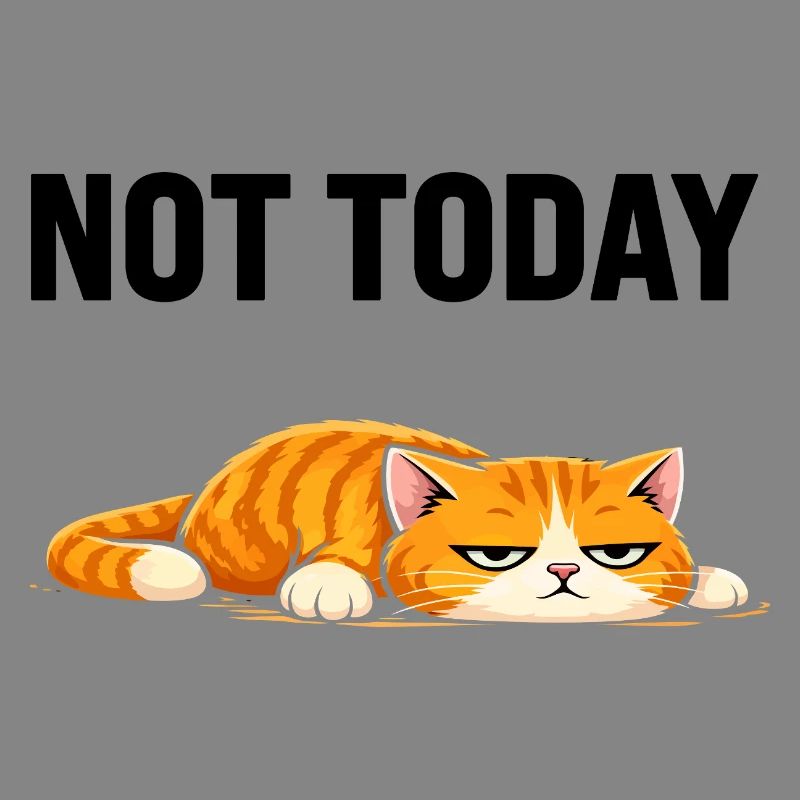 Relaxed Orange Tabby Cat Illustration