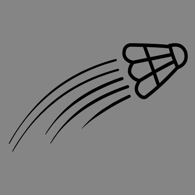 Badminton einfaches Shuttle-Logo