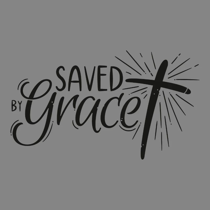 Saved by Grace Lettering