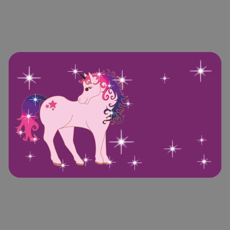 Fantasy Einhorn mit Sternchen - lila
