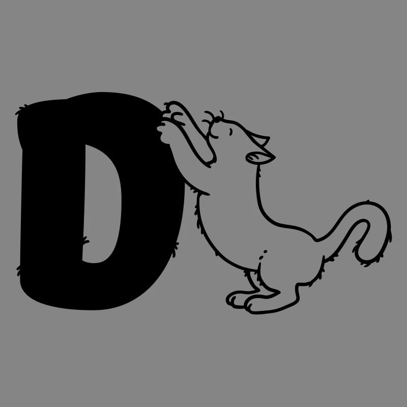 Katze Buchstabe D