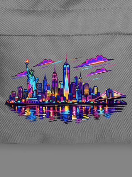 NYC Neon-Skyline Reflektion