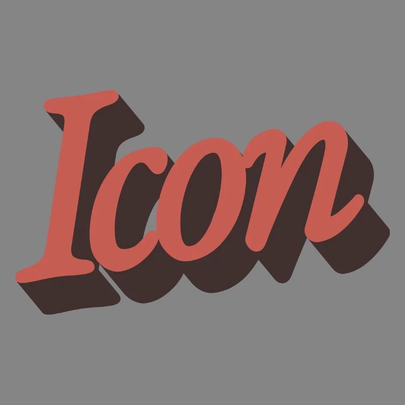 Retro Icon Script in Herbstorange
