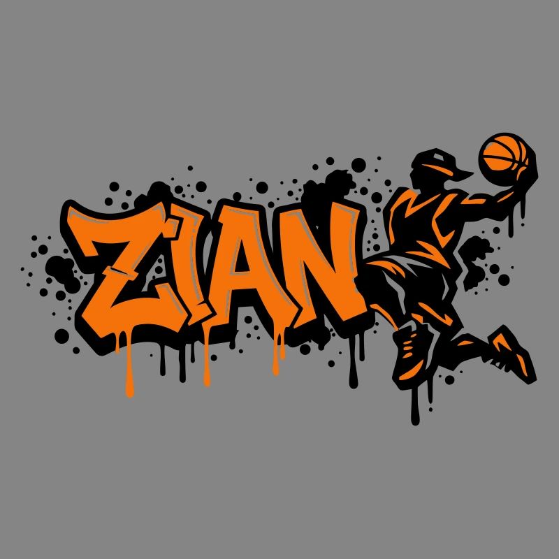 Zian Graffiti Dunk Orange