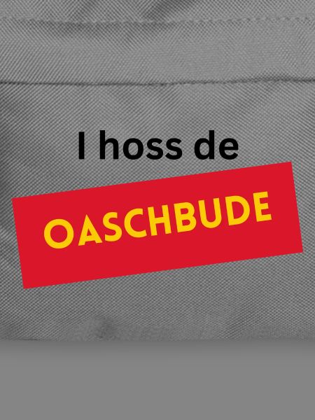 I hoss de Oaschbude 