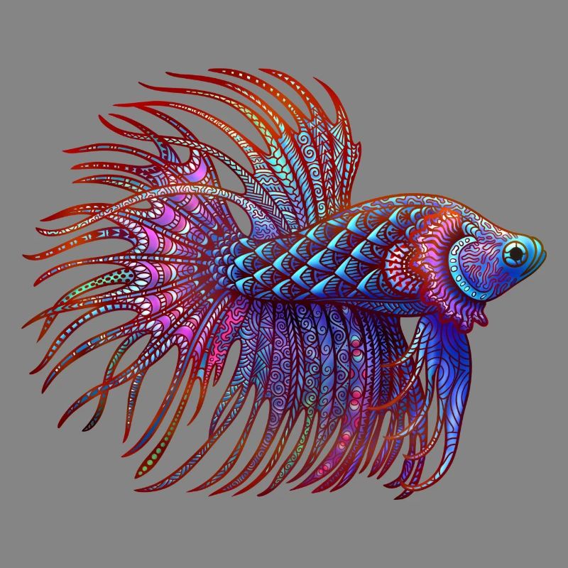 Betta Zentangle colour