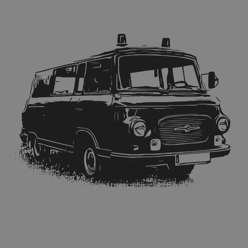 Barkas with blue light