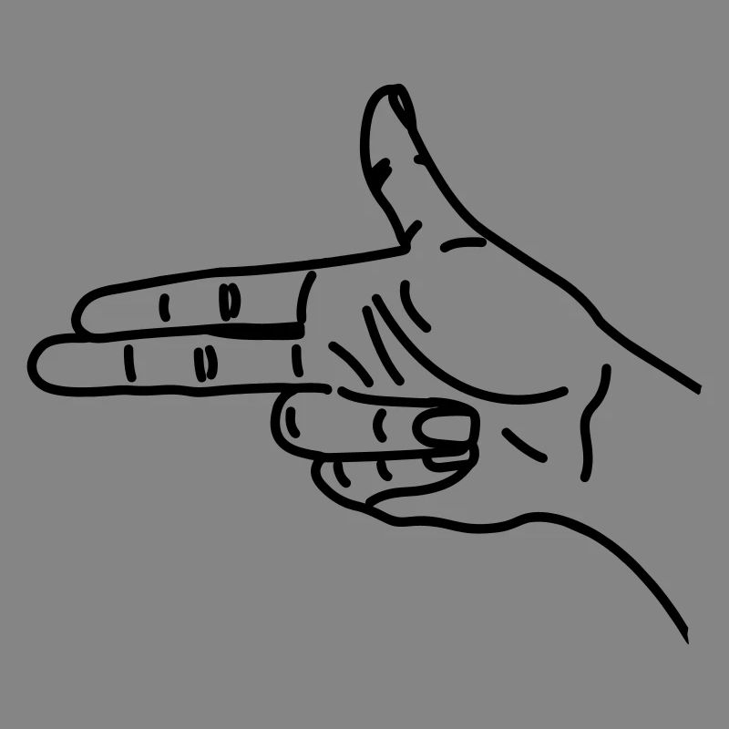 Hand gesture gun scared war