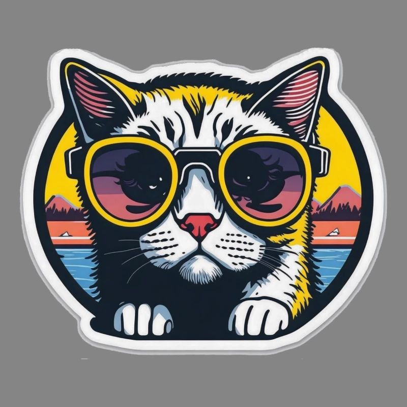 Chat avec lunettes